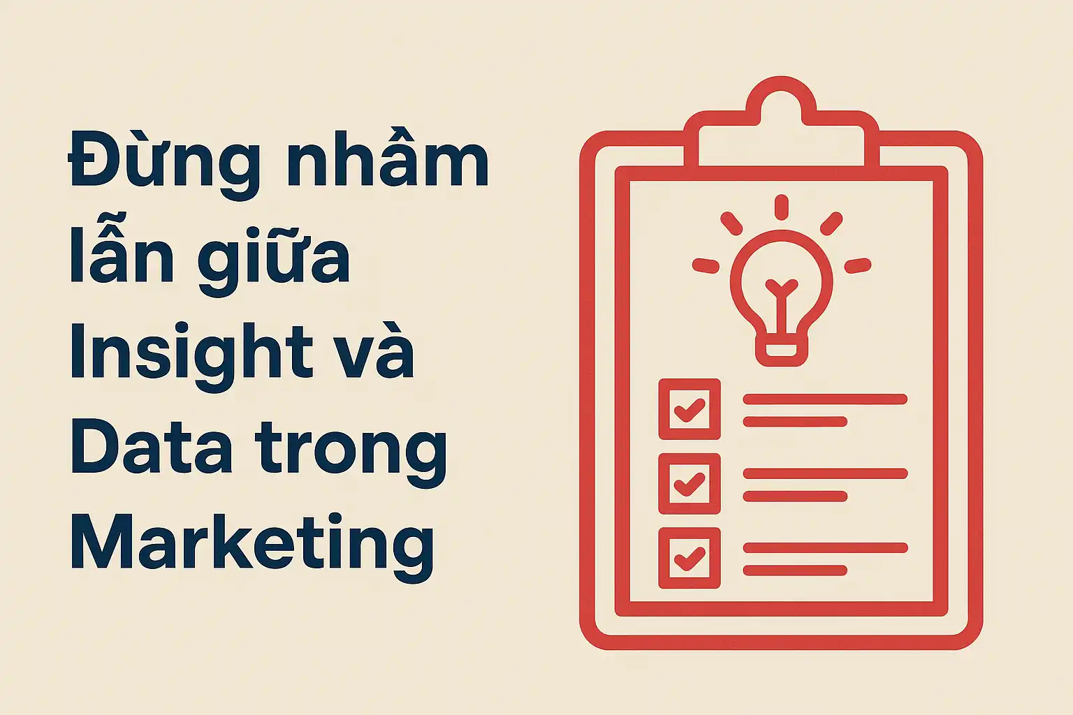 Đừng nhầm lẫn giữa Data và Insight – Một bên là thông tin, một bên là động cơ cảm xúc thúc đẩy hành vi.Đừng nhầm lẫn giữa Data và Insight – Một bên là thông tin, một bên là động cơ cảm xúc thúc đẩy hành vi.