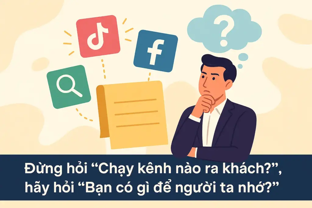 Đừng hỏi “Chạy kênh nào ra khách?”, hãy hỏi “Bạn có gì để người ta nhớ?”