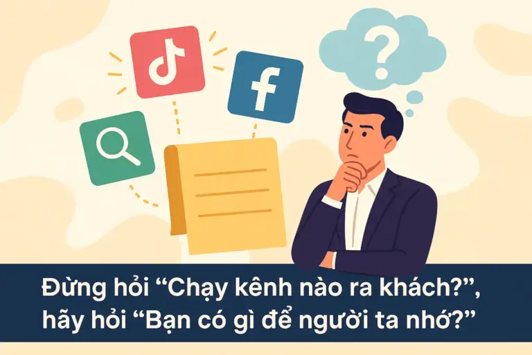 Đừng hỏi “Chạy kênh nào ra khách?”, hãy hỏi “Bạn có gì để người ta nhớ?”