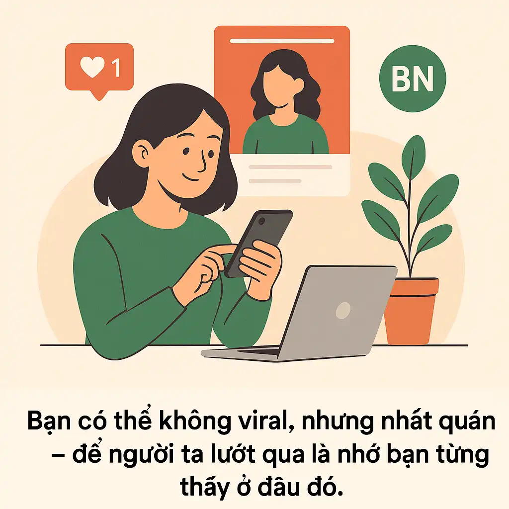 Lặp lại đúng cách không nhàm chán – mà giúp khách ghi nhớ bạn mỗi lần họ lướt qua.